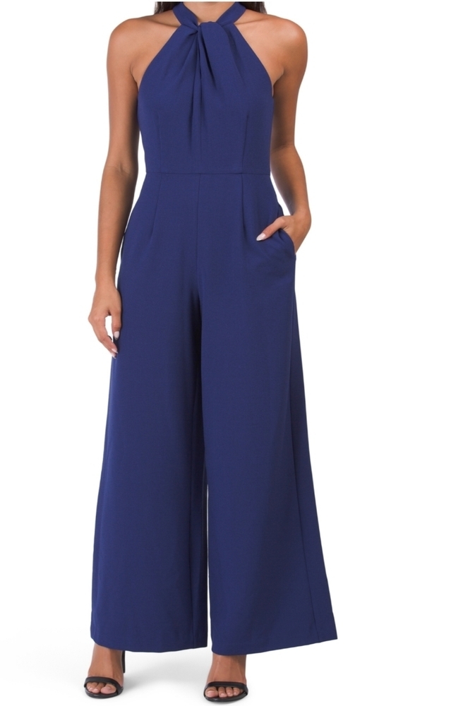 Julia Jordan Women's Indigo Halter Neck Jumpsuit